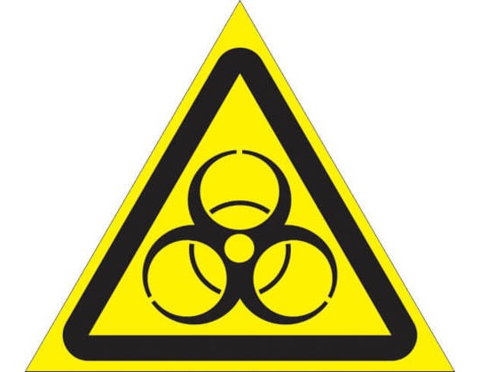 Знак W-16 (Осторожно. Биологическая опасность (Инфекционные вещества))