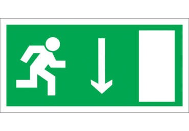Знак Е-09 (Указатель двери эвакуационного выхода (правосторонний))