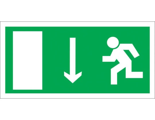 Знак Е-10 (Указатель двери эвакуационного выхода (левосторонний))