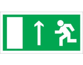 Знак Е-11 (Направление к эвакуационному выходу прямо (левосторонний))