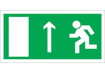 Знак Е-11 (Направление к эвакуационному выходу прямо (левосторонний))