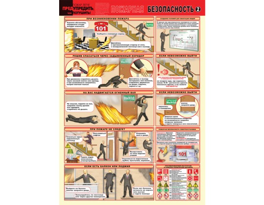 Плакат "Пожарная безопасность" A2, 2 листа