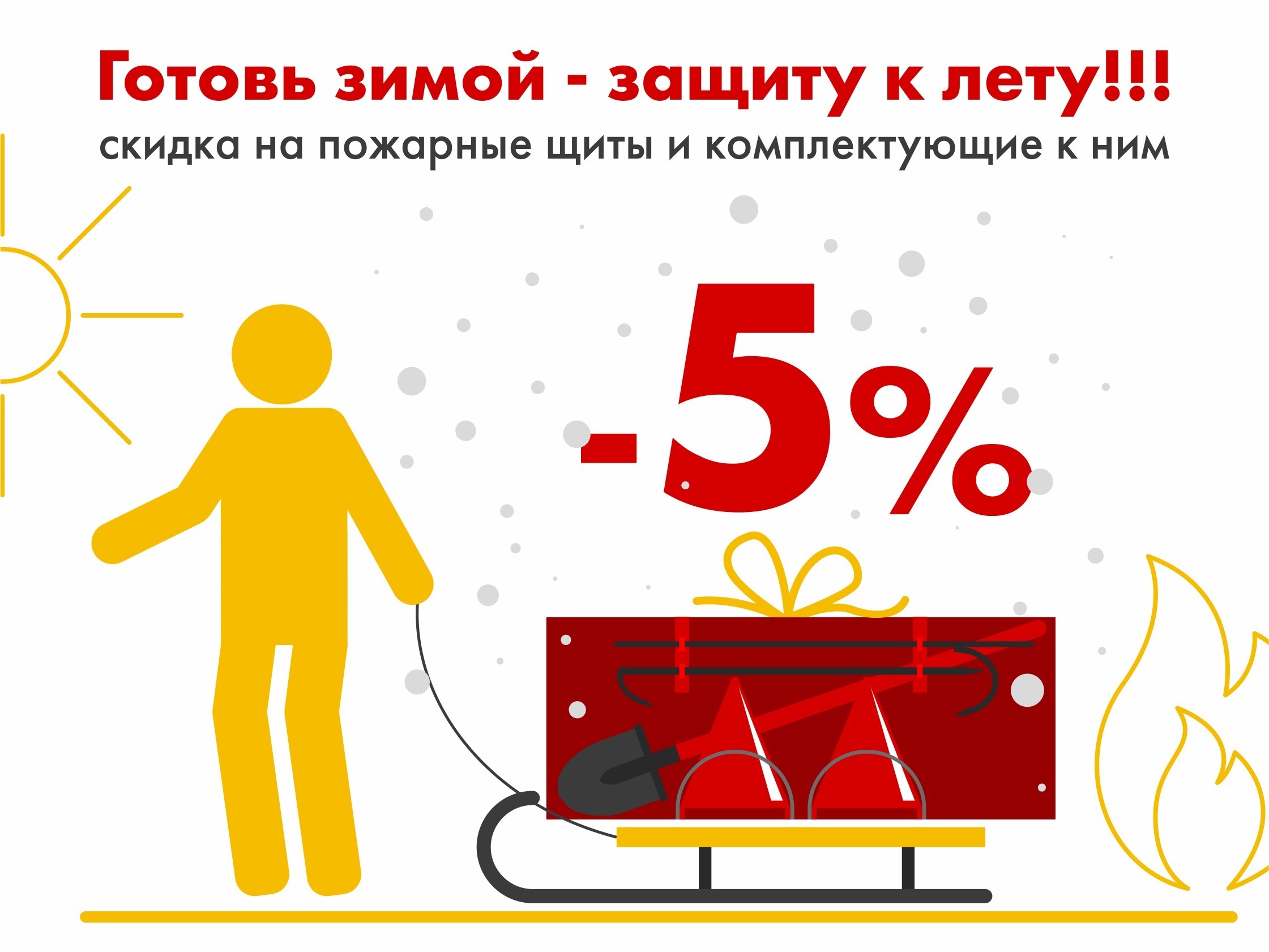 Готовь зимой - защиту к лету!!! 5% скидка на пожарные щиты и комплектацию