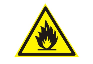 Знак W-01 (Пожароопасно. Легковоспламеняющиеся вещества)