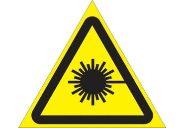 Знак W-10 (Опасно. Лазерное излучение)