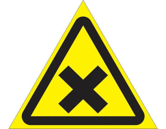 Знак W-18 (Осторожно. Вредные для здоровья аллергические (раздражающие вещества))